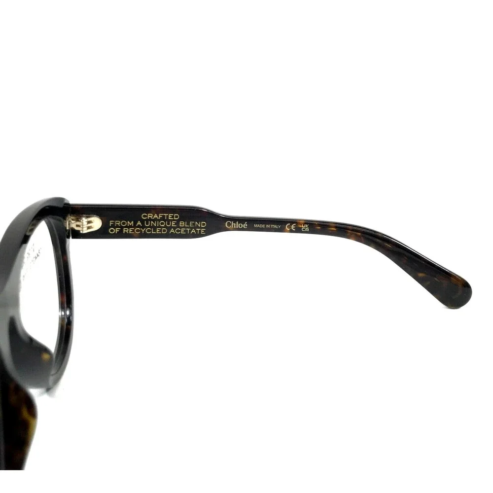 Chloe Eyeglasses Frames CH0152O 002 Dark Tortoise Round Full Rim 53-17-145